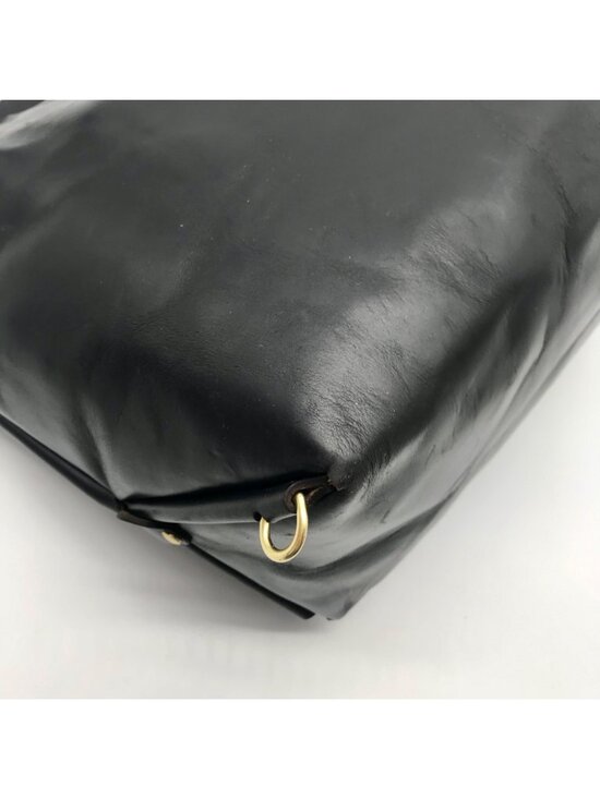 Form Function Form Black Horween Leather & Animal Print Flap 3 Way Bag main image 6